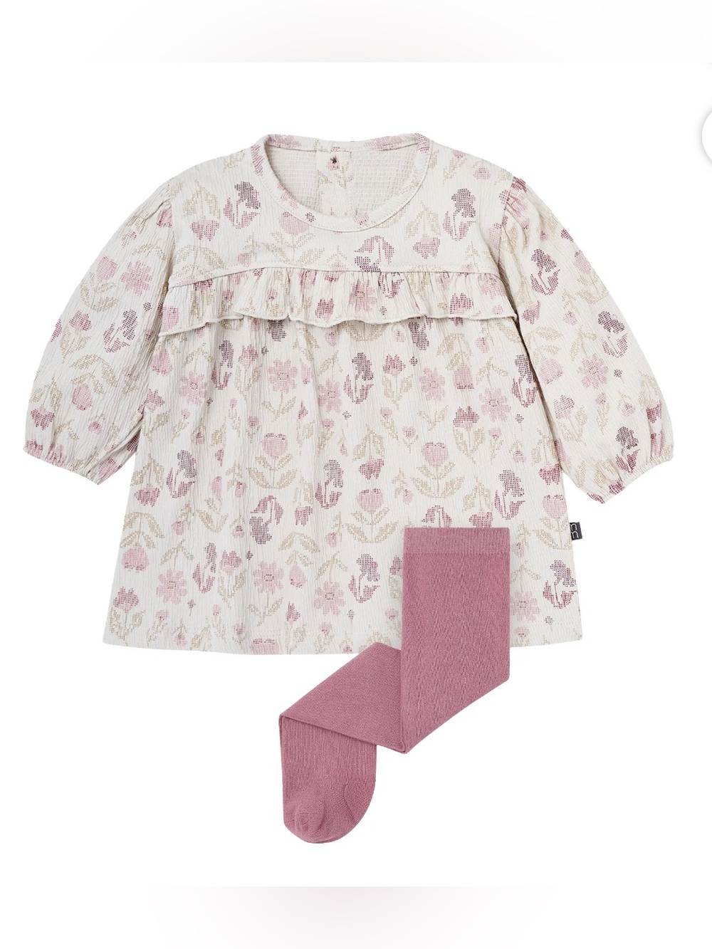 Modern Moments Baby Girl Floral Dress & Tights Outfit Set 2-Piece 18 Months NWT